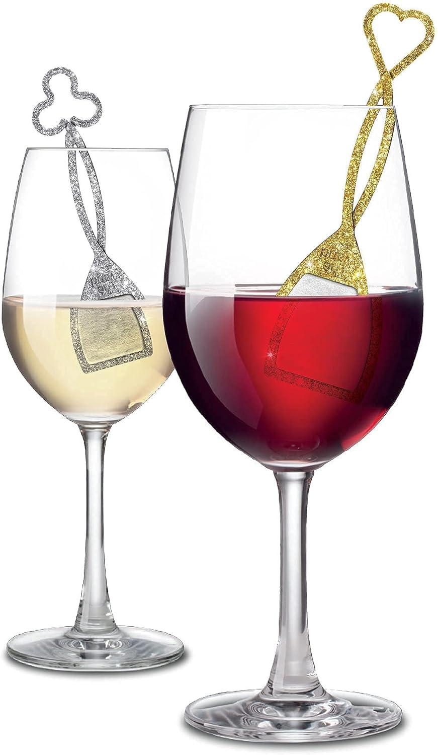 imagePureWine Wand Purifier Filter Stick Removes Histamines and Sulfites  Reduces Wine Allergies ampamp Eliminates Headaches  Drop It ampamp Stir Aerates Restoring Taste ampamp Purity  Pack of 16 Silver  Gold