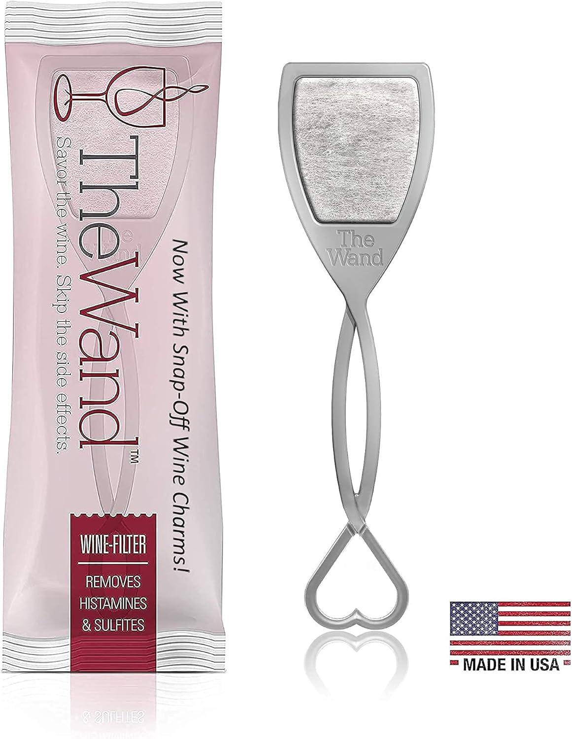 imagePureWine Wand Purifier Filter Stick Removes Histamines and Sulfites  Reduces Wine Allergies ampamp Eliminates Headaches  Drop It ampamp Stir Aerates Restoring Taste ampamp Purity  Pack of 16 Silver  Gold