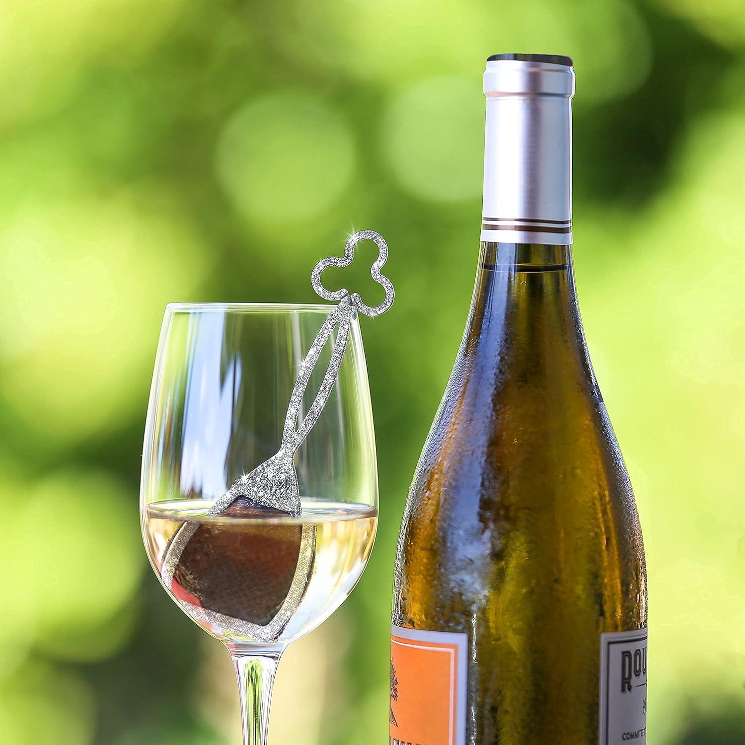 imagePureWine Wand Purifier Filter Stick Removes Histamines and Sulfites  Reduces Wine Allergies ampamp Eliminates Headaches  Drop It ampamp Stir Aerates Restoring Taste ampamp Purity  Pack of 16 Silver  Gold