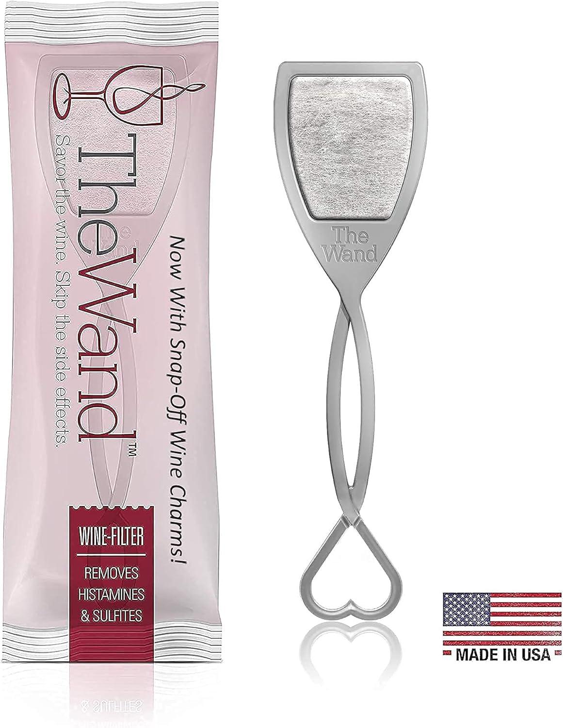 imagePureWine Wand Purifier Filter Stick Removes Histamines and Sulfites  Reduces Wine Allergies ampamp Eliminates Headaches  Drop It ampamp Stir Aerates Restoring Taste ampamp Purity  Pack of 16 Silver  Red
