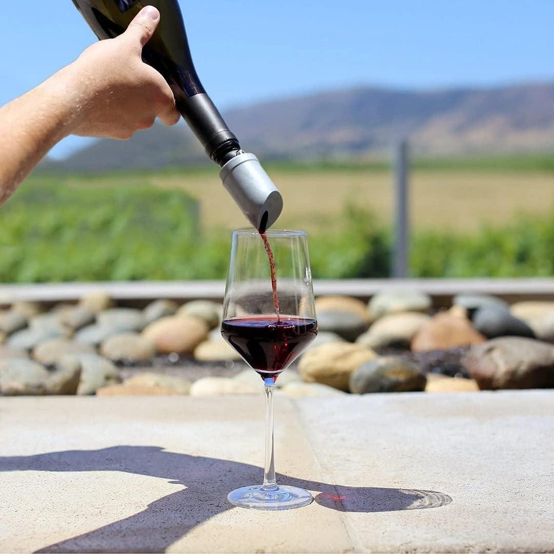 imageDrink PureWine Per Bottle Aerator ampamp Filter  The Wave Removes Histamines ampamp Sulfites Reduces Hangovers BPAFree Pourer Restores Taste Pack of 1