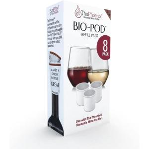 imagePureWine Phoenix BioPods 8Pack Refill for Wine Filter  EcoFriendly Portable Reusable Wine Aerator  Histamine ampamp Sulfite Filter ampamp Purifier8 Count Pods
