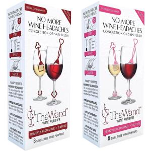 imagePureWine Wand Purifier Filter Stick Removes Histamines and Sulfites  Reduces Wine Allergies ampamp Eliminates Headaches  Drop It ampamp Stir Aerates Restoring Taste ampamp Purity  Pack of 16 Pink Red