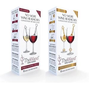 imagePureWine Wand Purifier Filter Stick Removes Histamines and Sulfites  Reduces Wine Allergies ampamp Eliminates Headaches  Drop It ampamp Stir Aerates Restoring Taste ampamp Purity  Pack of 16 Silver  Gold