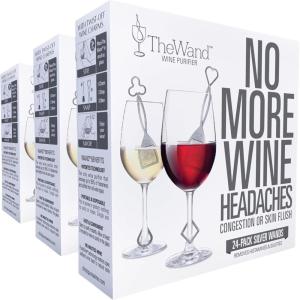 imagePureWine Wine Wands Purifier 8 Wine Filters Remover Histamines Sulfite  May Reduce and Alleviate Wine Allergies ampamp Sensitivities  Restores Taste Perfect Wine Pour Gifting Holiday72 Count Pack of 1